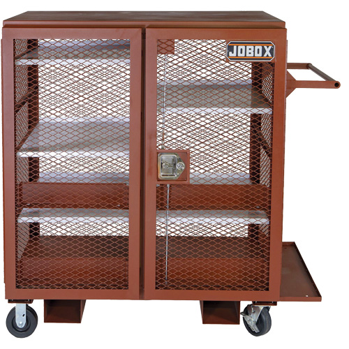 Armoire mobile en treillis, Acier, 37 pi³, Rouge Distribution Jean Lapalme