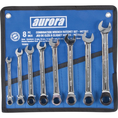 Fixed Head Wrench Set, Combination, 8 Pieces, Metric Distribution Jean Lapalme