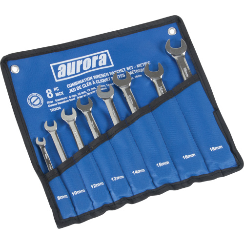 Fixed Head Wrench Set, Combination, 8 Pieces, Metric Distribution Jean Lapalme