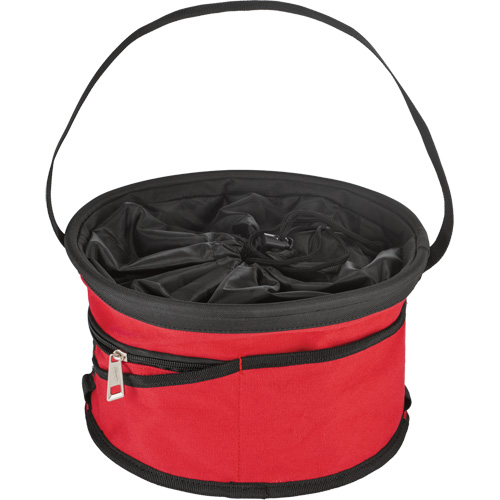 Parachute Organizer Bag, 11-4/5" L x 11-4/5" W x 11" H, Nylon, Black/Red Distribution Jean Lapalme