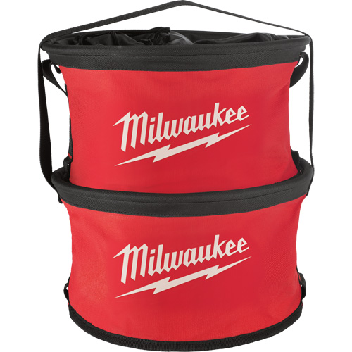 Parachute Organizer Bag, 11-4/5" L x 11-4/5" W x 11" H, Nylon, Black/Red Distribution Jean Lapalme