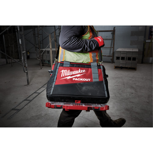 Sacs &agrave; outils Packout, Nylon balistique, 2 pochettes, Noir/Rouge Distribution Jean Lapalme