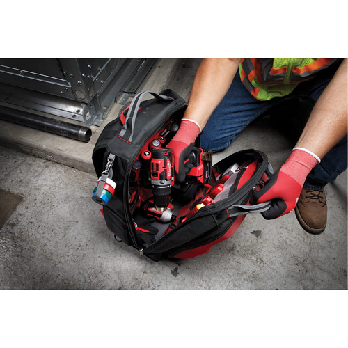 Sac &agrave; dos Packout, 15-3/4" lo x 11-4/5" la, Noir/Rouge, Balistique Distribution Jean Lapalme