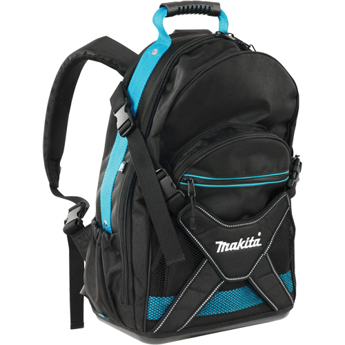 Jobsite Backpack, 9-1/2" L x 15" W, Black/Blue, Polyester Distribution Jean Lapalme