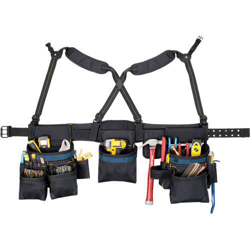 Carpenter's Tool Belt, Polyester, Black Distribution Jean Lapalme