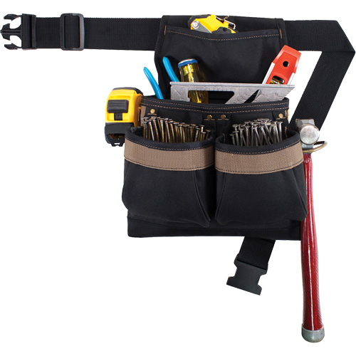 Small Deluxe Tool Belt, Polyester, Black Distribution Jean Lapalme