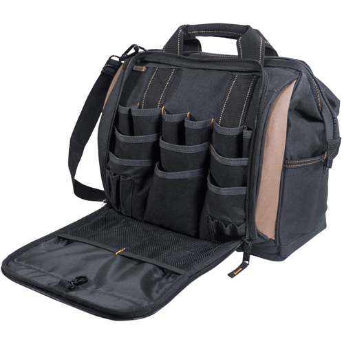 Porte-outils &agrave; compartiments multiples, Polyester, 33 pochettes, Noir Distribution Jean Lapalme