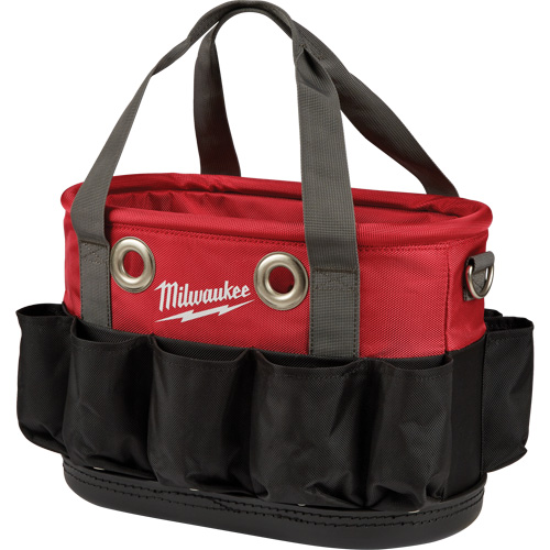 Utility Oval Bag, Ballistic Nylon, 24 Pockets, Black/Red Distribution Jean Lapalme
