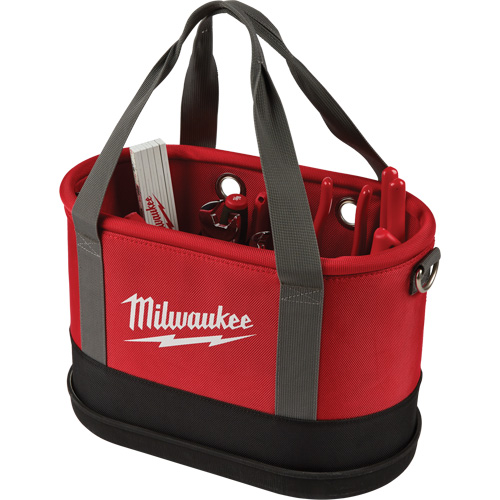 Sac ovale a&eacute;rien utilitaire, Nylon balistique, 14 pochettes, Noir/Rouge Distribution Jean Lapalme