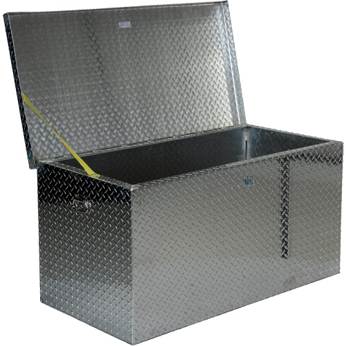 Boîte &agrave; outils portative en t&ocirc;le larm&eacute;e d'aluminium, 25-1/16" P x 49-1/4" la x 24" h, Argent Distribution Jean Lapalme