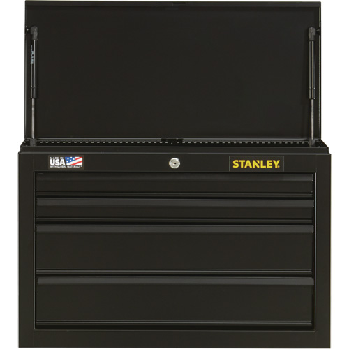 100 Series Tool Chest, 26" W, 4 Drawers, Black Distribution Jean Lapalme