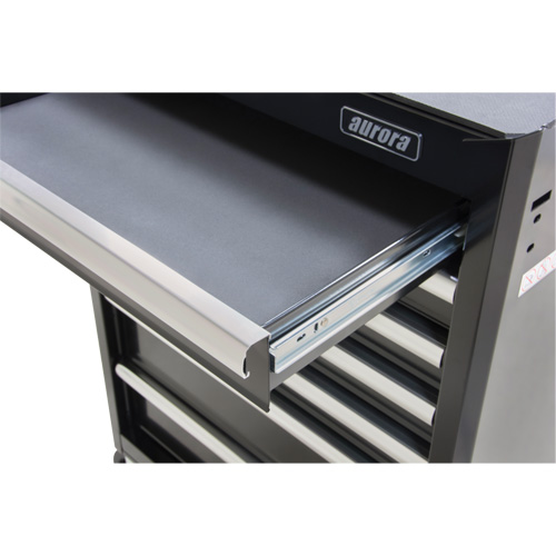 Industrial Tool Cart, 7 Drawers, 27" W x 18-3/4" D x 39" H, Black Distribution Jean Lapalme