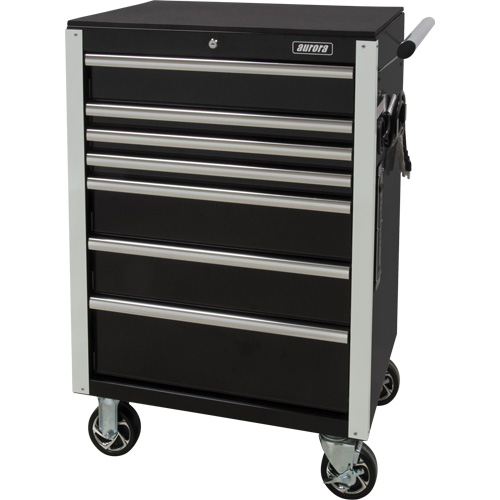 Chariot &agrave; outils &agrave; usage intensif, 7 tiroirs, 28" la x 22" p x 42-3/8" h, Noir Distribution Jean Lapalme