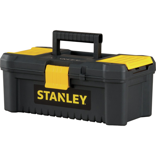 Coffre &agrave; outils avec plateau Essential, 12-1/2" la x 7-3/8" p x 5-1/8" h, Noir/Jaune Distribution Jean Lapalme