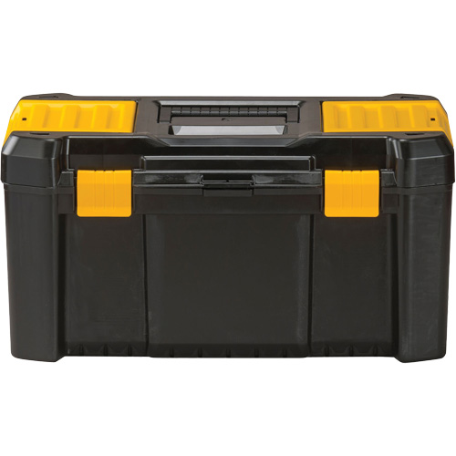 Essential&reg; Tool Box with Tray, 19" W x 9-7/8" D x 9-3/4" H, Black/Yellow Distribution Jean Lapalme