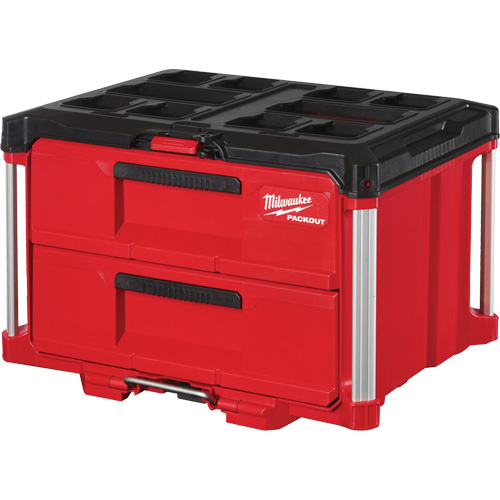 Boîte &agrave; outils avec 2 tiroirs Packout, 16-1/3" x 14-1/3" x 22-1/5", Rouge Distribution Jean Lapalme