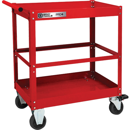 Chariot utilitaire robuste s&eacute;rie PRO+, 2 tiers, 30-1/5" x 38-1/3" x 19-1/2" Distribution Jean Lapalme