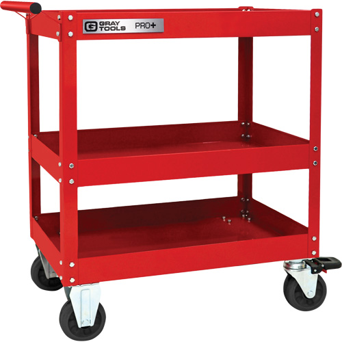 PRO+ Series Heavy-Duty Utility Cart, 3 Tiers, 30-1/5" x 38-1/3" x 19-1/2" Distribution Jean Lapalme