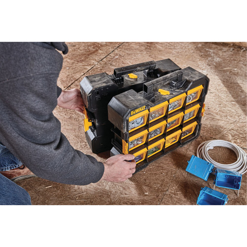 Organisateur Flip-Bin, 3-7/8" la x 17-3/4" p x 13-7/8" h, Noir/Jaune Distribution Jean Lapalme