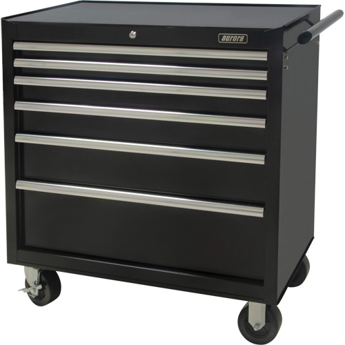 Chariot &agrave; outils industriel, 6 tiroirs, 39" la x 20-4/5" p x 38-1/2" h, Noir Distribution Jean Lapalme
