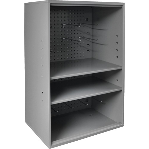 Armoire d'entreposage de produits abrasifs avec panneau perfor&eacute;, Acier, 19-7/8" x 14-1/4" x 32-3/4", Gris Distribution Jean Lapalme