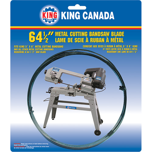 General Purpose Band Saw Blade, Bi-Metal, 64-1/2" L x 1/2" W x 0.025" Thick, 14 TPI Distribution Jean Lapalme