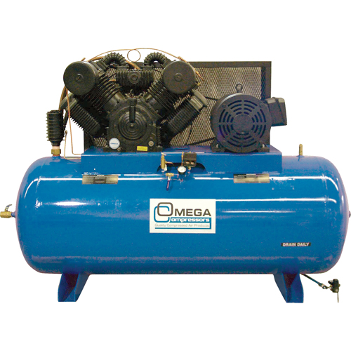 Industrial Series Air Compressors - Horizontal Compressor - Two Stages, 200 Gal. (240 US Gal) Distribution Jean Lapalme