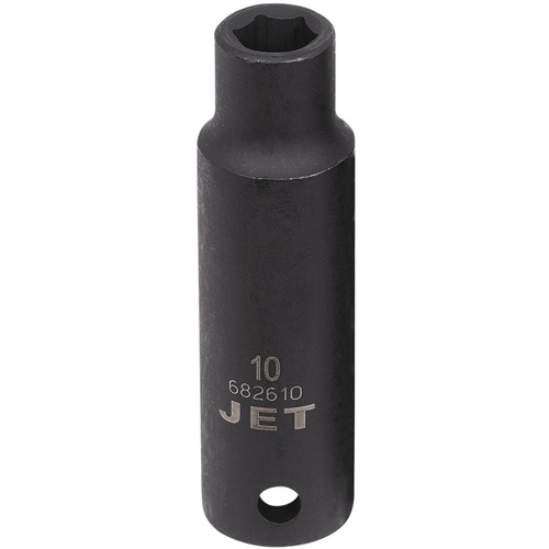 Socket, Impact, 10 mm, 1/2" Drive, 6 Points, Deep Distribution Jean Lapalme