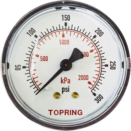 Replacement Pressure Gauge, 2" , 0 - 175 psi, Back Mount, Analogue Distribution Jean Lapalme