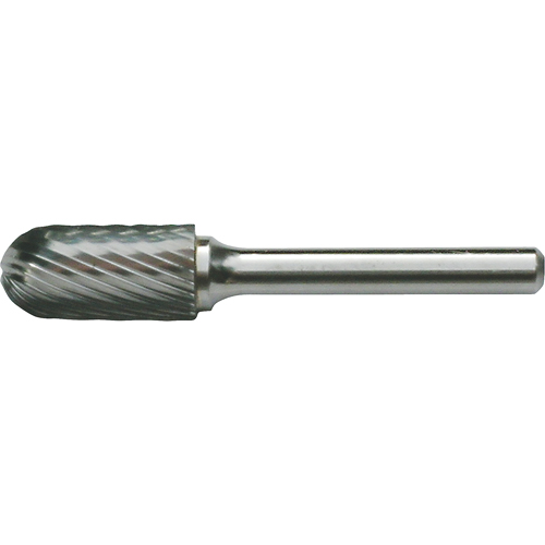 Fraises au carbure solide - Forme cylindrique avec embout sph&eacute;rique CLEVELAND, , 1/8" dia., 9/16" profondeur de la coupe Distribution Jean Lapalme
