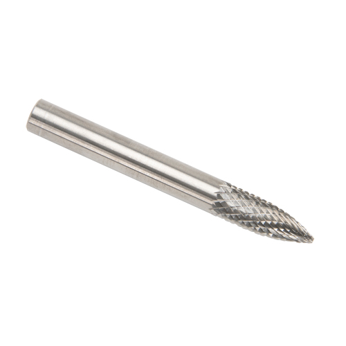 CLEVELAND Solid Carbide Burrs - Tree Shape Pointed End, SG-1, 1/4" Dia., 1/8" Shank Distribution Jean Lapalme