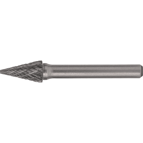 Fraises au carbure solide - Forme conique pointue CLEVELAND, SM-4, 3/8" dia., 1/4" Tige, 5/8" Prof. de la coupe Distribution Jean Lapalme