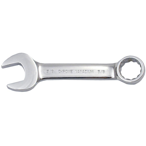 Cl&eacute; mixte courte enti&egrave;rement polie, 12 pans, 3/8", Fini Chrome Distribution Jean Lapalme