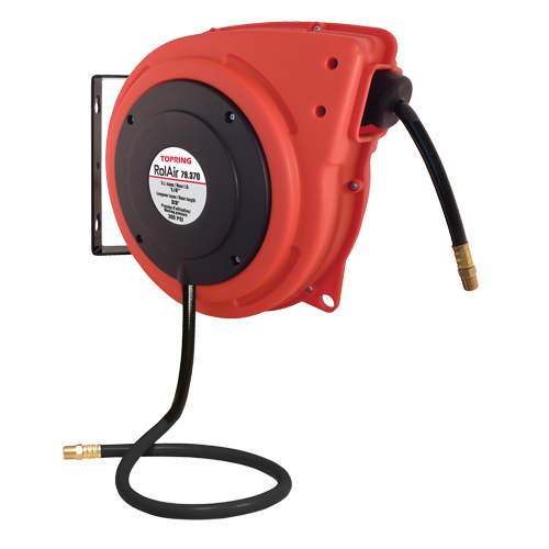 Rolair Automatic Rewind Hose Reel With PVC Hose, Air, 3/8" x 50', Single Hose, 300 psi Distribution Jean Lapalme