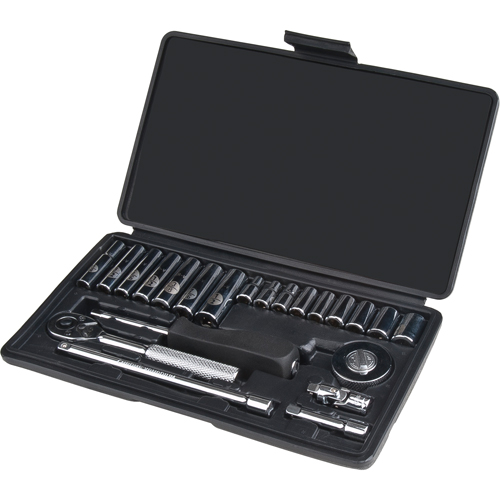 Socket Set, 22 Pcs, 1/4" Drive Size, Deep Distribution Jean Lapalme