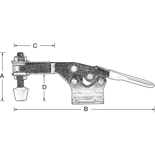 Horizontal Hold-Down Clamps, 200 lbs. Clamping Force, Horizontal Distribution Jean Lapalme