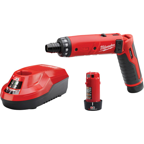 Ensemble tournevis hexagonaux M4, 1/4", 4 V, 44 lb-po couple max., Lithium-ion bloc-pile Distribution Jean Lapalme