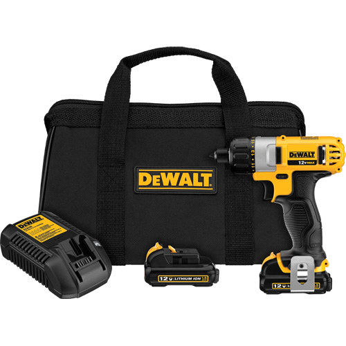 Ensemble de tournevis max, 1/4", 12 V, 160 UWO couple max., Lithium-ion bloc-pile Distribution Jean Lapalme