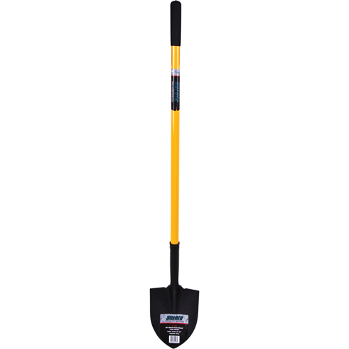 Round Point Shovel, Tempered Steel Blade, Fiberglass, Straight Handle Distribution Jean Lapalme