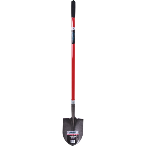Heavy-Duty Round Point Shovel, Carbon Steel Blade, Fibreglass, Straight Handle Distribution Jean Lapalme