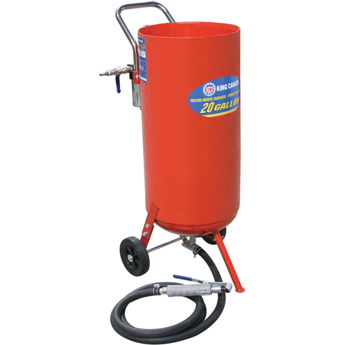 Machines de sablage &agrave; jet, 6-25 pi³/min, R&eacute;servoir de 16,6 gal. (20 gal. US) Distribution Jean Lapalme