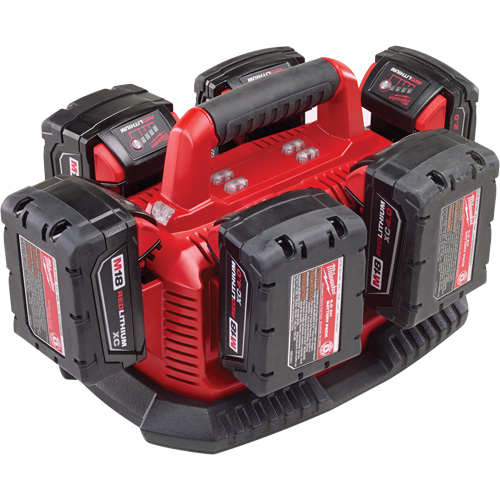 M18 Six Pack Sequential Charger, 18 V, Lithium-Ion Distribution Jean Lapalme
