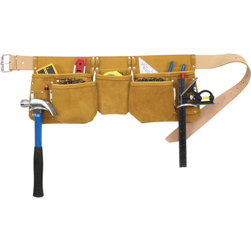 Ceintures &agrave; outils pour apprenti menuisier, Cuir, Havane Distribution Jean Lapalme