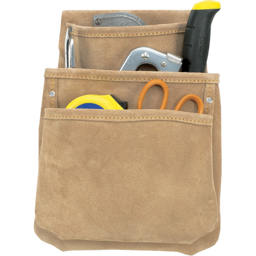 Sac Pour Pl&acirc;trier, Porte-outil multiple, Cuir, 3 Poches Distribution Jean Lapalme