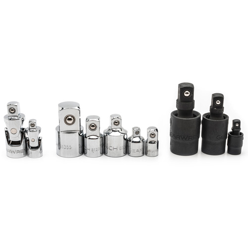 10-Piece 1/4", 3/8" & 1/2" Drive Universal Joint and Adapter Set Distribution Jean Lapalme