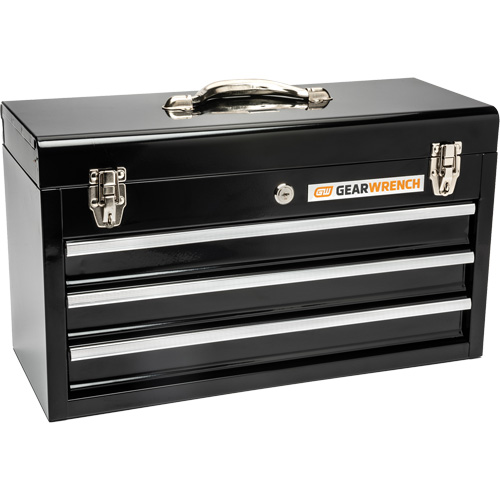 Boîte &agrave; outils portative, 20" la, 3 tiroirs, Noir Distribution Jean Lapalme