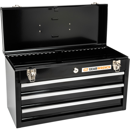 Boîte &agrave; outils portative, 20" la, 3 tiroirs, Noir Distribution Jean Lapalme