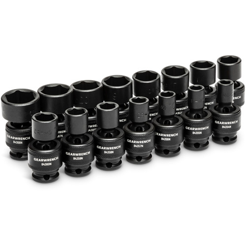15-Piece 3/8" Drive 6 Point Universal Impact Metric Flex Socket Set Distribution Jean Lapalme