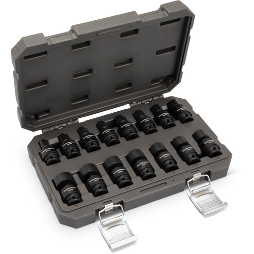 15-Piece 3/8" Drive 6 Point Universal Impact Metric Flex Socket Set Distribution Jean Lapalme