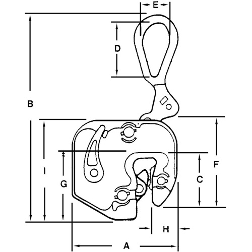 GXL Plate Clamp, 1000 lbs. (0.5 tons), 1/16" - 5/8" Jaw Opening Distribution Jean Lapalme